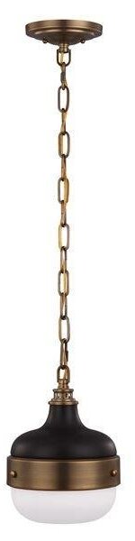 FE/CADENCE/1P MB Cadence Antique Brass and Black Mini Pendant