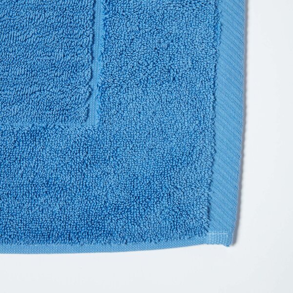 Homescapes Imperial Plain Bath Mat Cobalt Blue