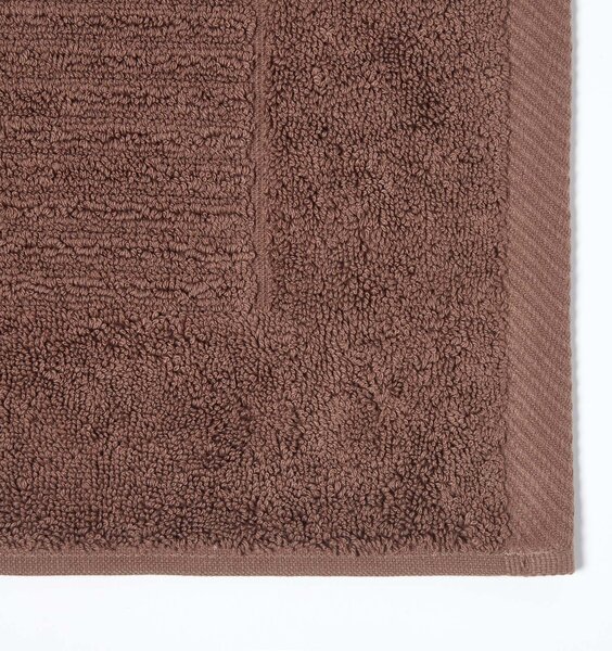 Homescapes Imperial Plain Bath Mat Chocolate