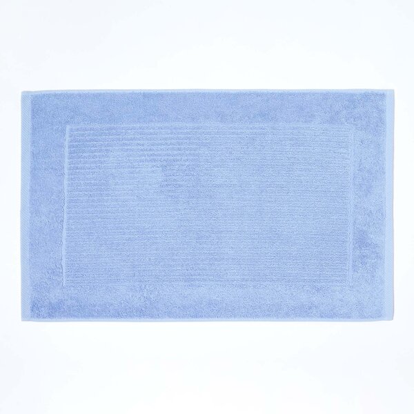 Homescapes Imperial Plain Bath Mat Light Blue