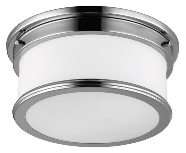Payne 2 Light Polished Chrome Bathroom Flush Ceiling Light