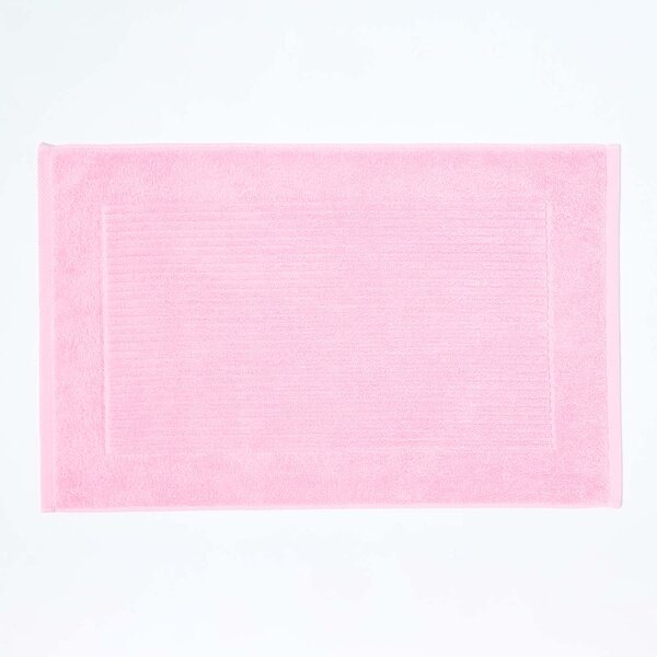 Homescapes Imperial Plain Bath Mat Pink