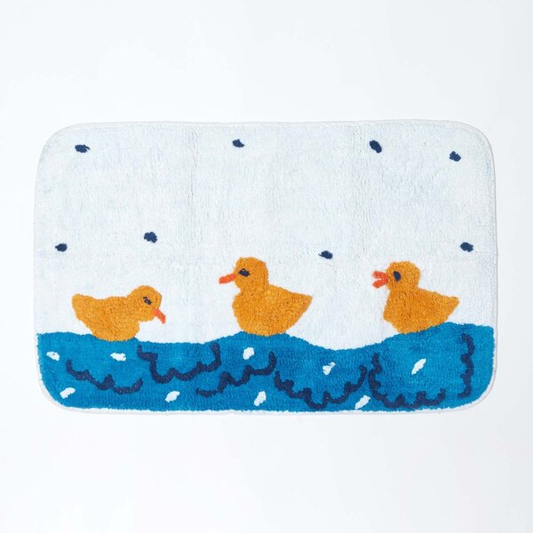 Homescapes Duck Pond Bath Mat and Pedestal Set