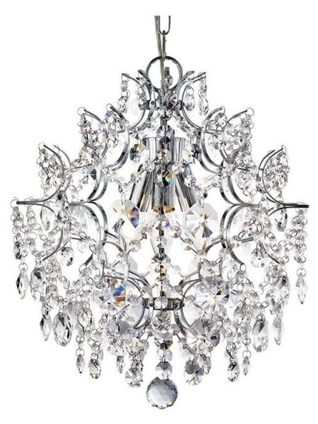 Searchlight 7673-3CC Harrietta 3 Light Ceiling Pendant Light In Chrome