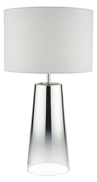 Dar SMO4250 Smokey Table Lamp With White Cotton Shade