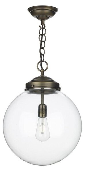 David Hunt Lighting FAI8175 Fairfax 1 Light Pendant Ceiling Light In Solid Antique Brass, Fitting Only