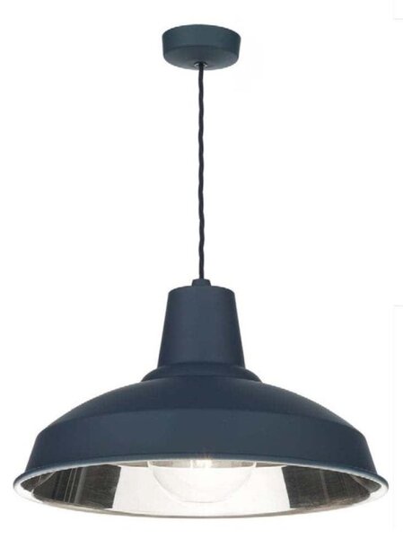 David Hunt Lighting REC0199 Reclamation Pendant Ceiling Light In Smoke Blue