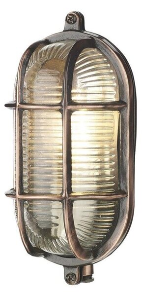 David Hunt Lighting ADM5264 Admiral 1 Light Small Oval Wall Light In Antique Copper