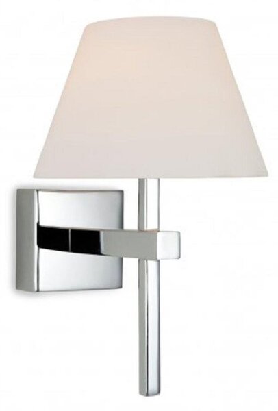 Firstlight 8639CH Fabio 1 Light Wall Light In Chrome With Opal Glass Shade