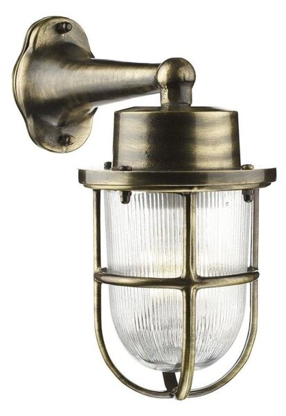 David Hunt Lighting HAR1575 Harbour 1 Light Wall Light In Antique Brass