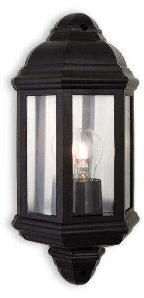 Firstlight 8655BK Park 1 Light Wall Light In Black Resin