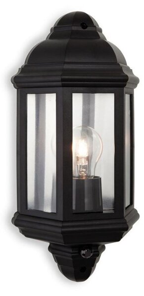 Firstlight 8656BK Park 1 Light Wall Light With PIR In Black