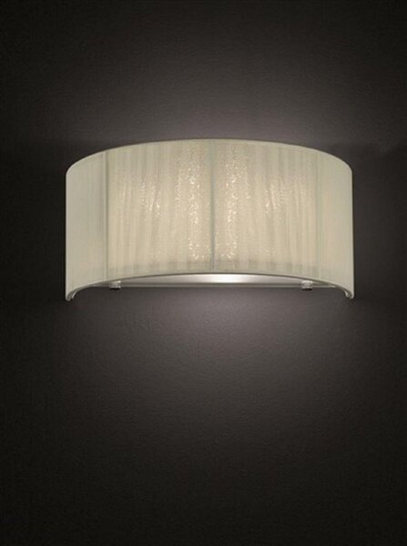 F2341/1 Wish 1 Light Wall Light With Cream Thread Shade And Glass Diffuser