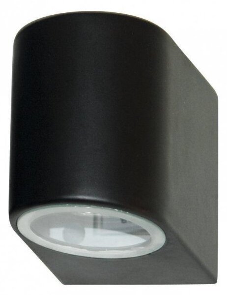 Searchlight 8008-1BK-LED Outdoor 1 Light Wall Light With Fixed Glass Lens In Black