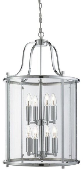 Searchlight 3068-8CC 8 Light Victorian Lantern Ceiling Pendant Light In Chrome