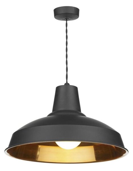 David Hunt Lighting REC0199 Reclamation 1 Light Black/Copper Ceiling Pendant