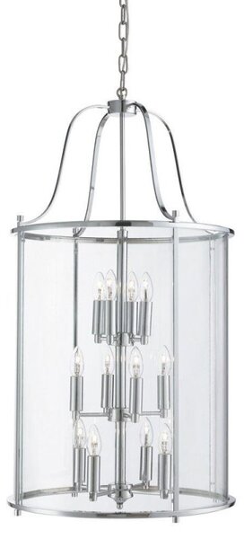 Searchlight 30612-12CC 12 Light Victorian Lantern Ceiling Pendant Light In Chrome
