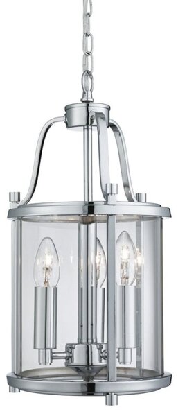 Searchlight 3063-3CC 3 Light Victorian Lantern Ceiling Pendant Light In Chrome