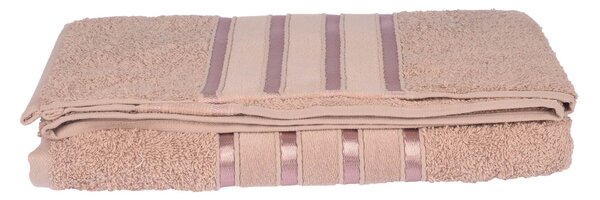 Beige Turkish Cotton Bath Towel Chic Design