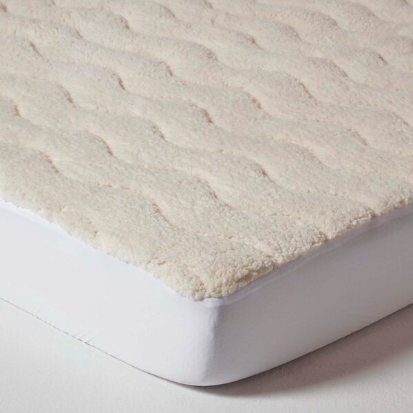 Homescapes Deep Quilted Fleece Single Mattress Topper