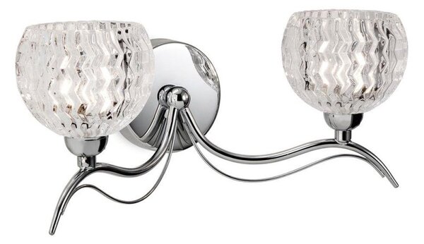 Firstlight 8618CH Blanche 2 Light Wall Light in Polished Chrome Finish