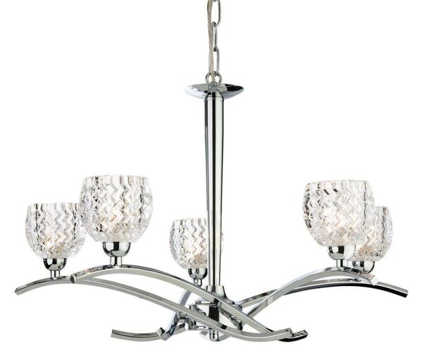 Firstlight 8617CH Maple 5 Light Polished Chrome Ceiling Light