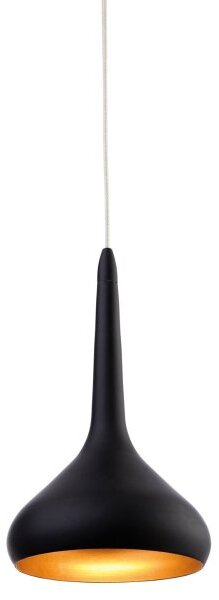 Firstlight 8613BK Bar LED Ceiling Pendant in Black and Gold Finish