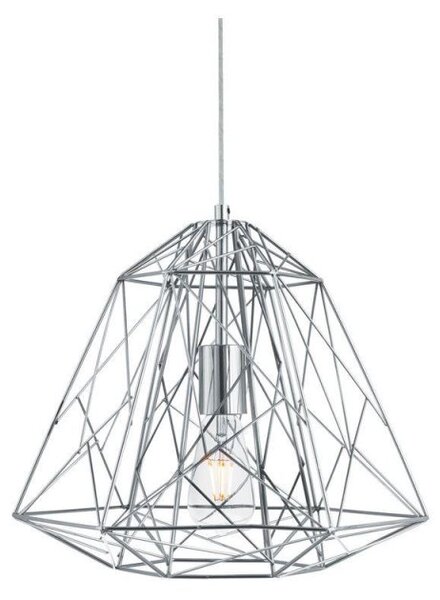 Searchlight 7271CC Geometric Cage 1 Light Ceiling Light In Chrome