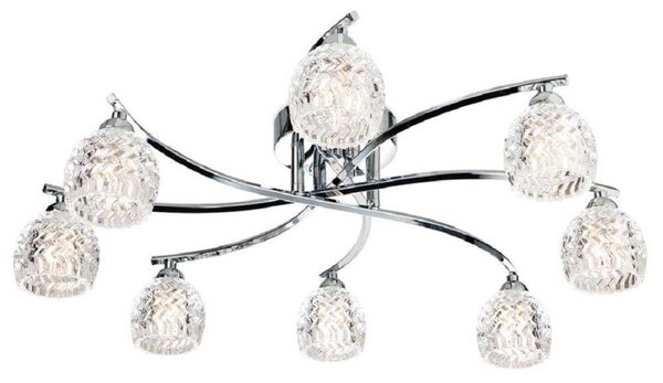 Firstlight 8616CH Maple 8 Light Polished Chrome Flush Ceiling Light