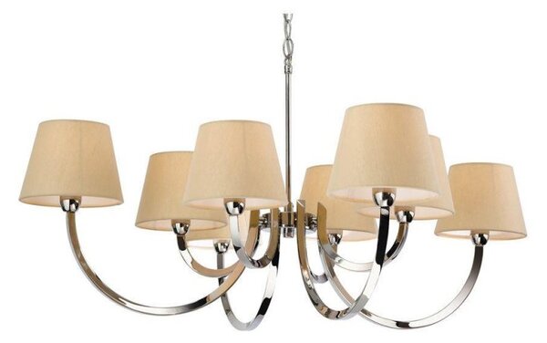 Firstlight 2323PST Fairmont 8 Light Polished Steel Ceiling Pendant