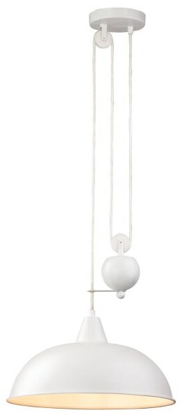 Firstlight 2309WH Century Rise and Fall Ceiling Light in White Finish