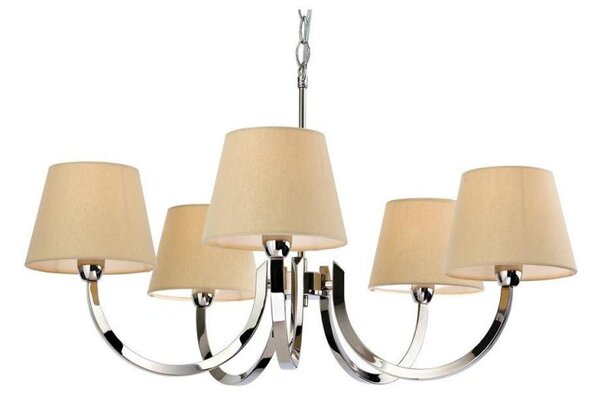 Firstlight 2322PST Fairmont 5 Light Polished Steel Ceiling Pendant