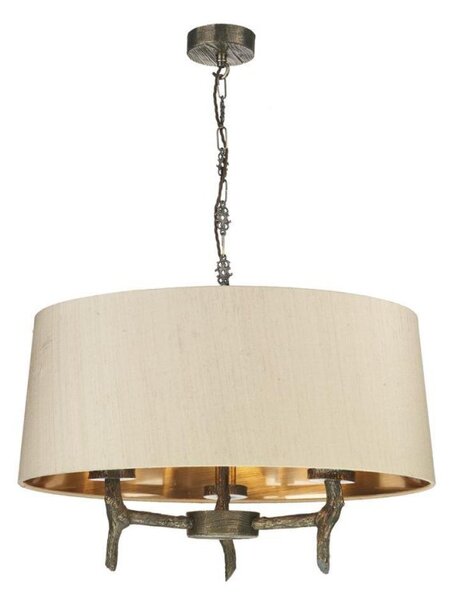 David Hunt Lighting JOS8399 Joshua Ceiling Pendant with Taupe Shade