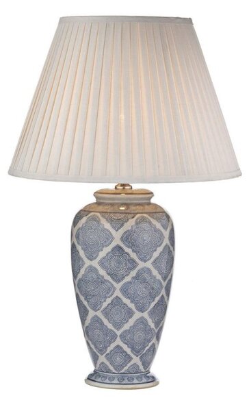 Dar ELY4223 + S1098 Ely Table Lamp with Ivory Shade