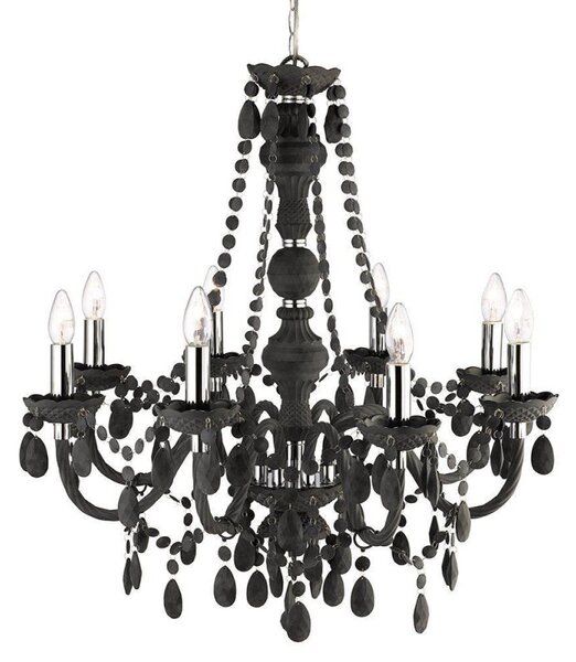 Searchlight 8888-8GY Marie Therese 8 Light Ceiling Pendant Light In Charcoal Grey