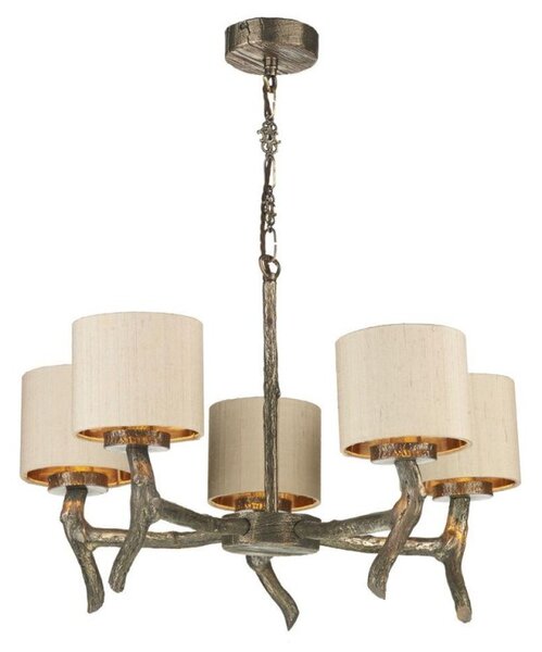David Hunt Lighting JOS0599 Joshua 5 Light Pendant with Taupe Shades