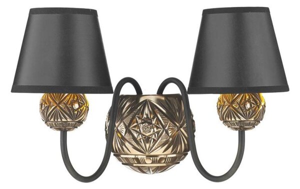 David Hunt Lighting NOV0963 + HID06 Novella Wall Light with Black Shades