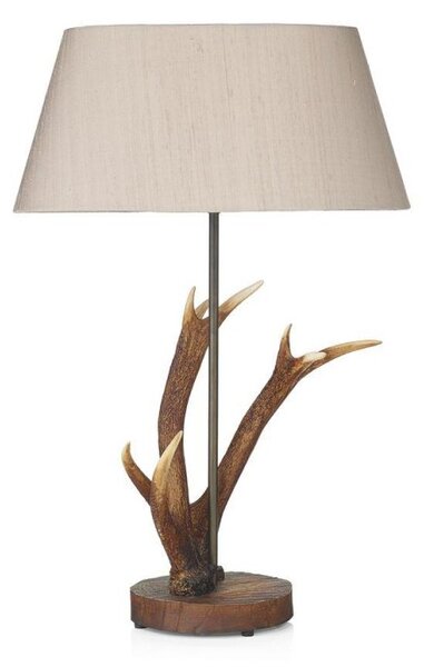 David Hunt Lighting ANT4129 + LEX1501/GD Antler Table Lamp Taupe/Gold Shade