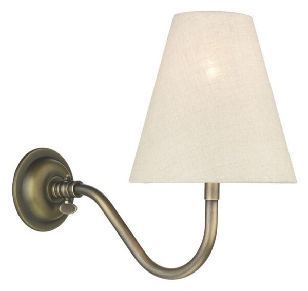 David Hunt Lighting HIC0775 + HIC26 Hicks Wall Light with Linen Shade