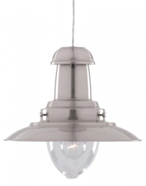 Padstow Modern Brushed Nickel Fishermans Ceiling Light