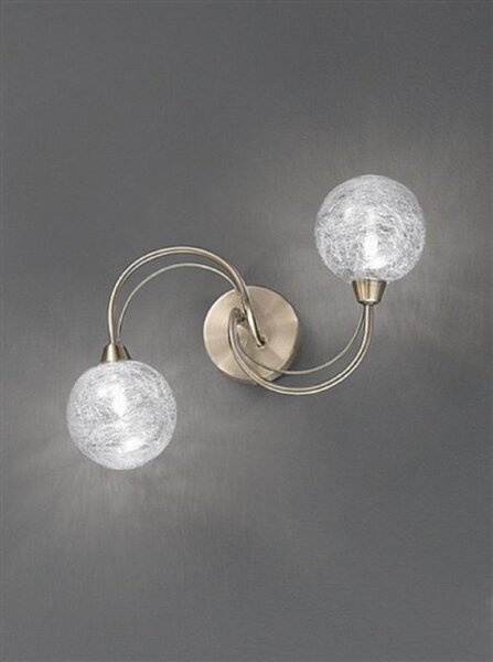 F2328/2 Bronze 2 Light Ceiling or Wall Light with Spun Glass Shades