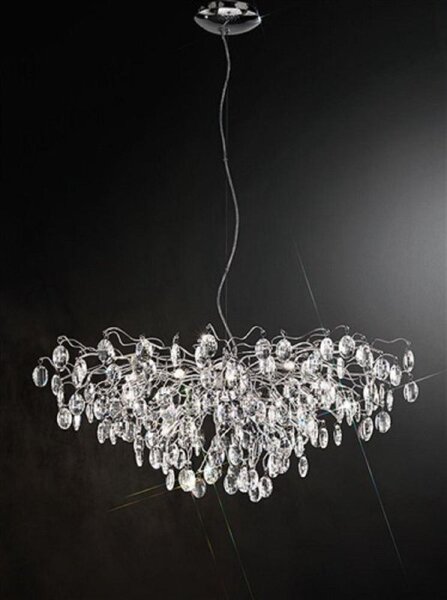 F2326/15 Chrome 15 Light Crystal Ceiling Light