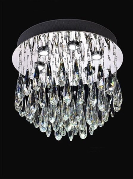 F2321/6 Chrome 6 Light LED Crystal Ceiling Light