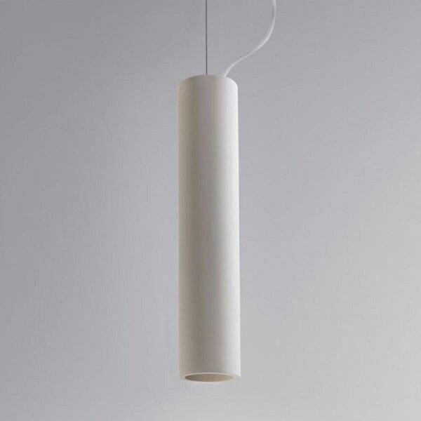 Astro 1252014 Osca 400mm Long Round Ceiling Pendant Light in White Plaster Finish