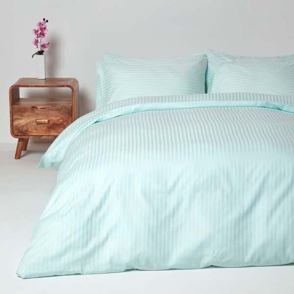 Blue Egyptian Cotton Single Duvet Cover With One Pillowcase, 330 TC