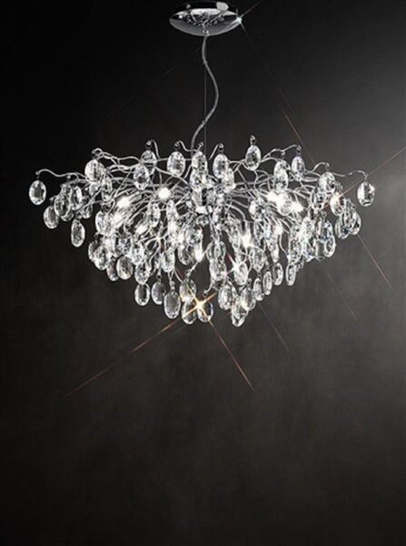 F2326/13 Chrome 13 Light Crystal Ceiling Light