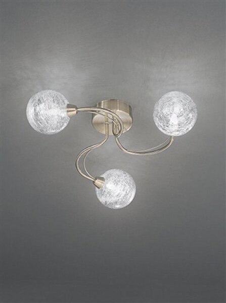 F2328/3 Bronze 3 Light Spun Ceiling Light with Spun Glass Shades