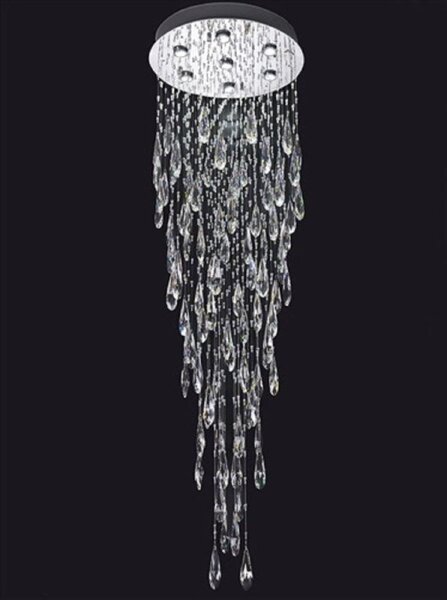F2320/7 Chrome 7 Light LED Crystal Ceiling Light