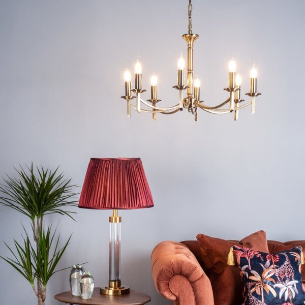 Dar AMB0875 Ambassador 8 Light Dual Mount Ceiling Pendant