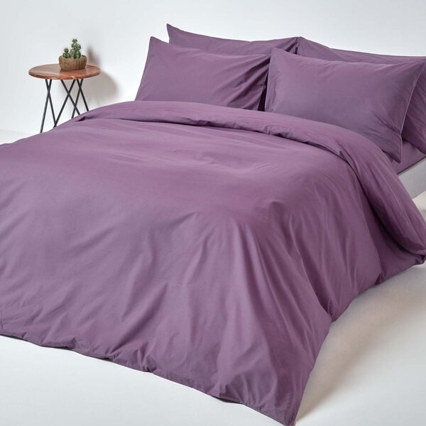 Grape Egyptian Cotton Single Duvet Cover with One Pillowcase, 200 TC